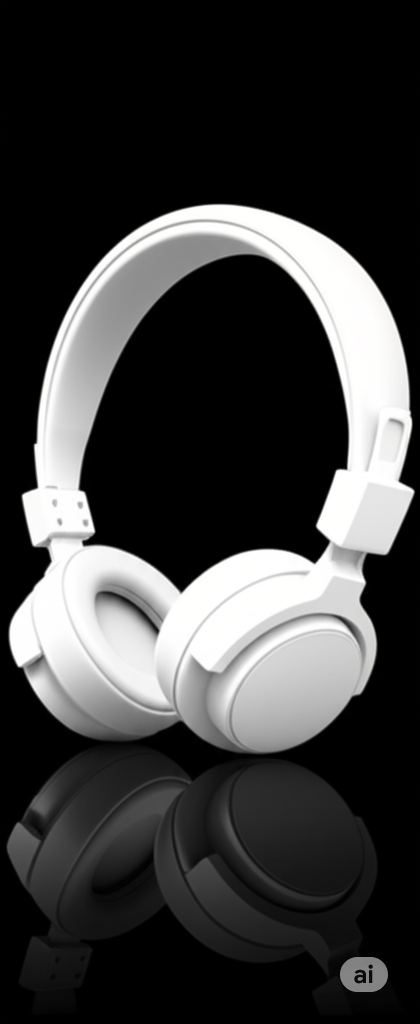 Auriculares con sombra debajo